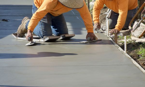 Backyard Concrete Finishing