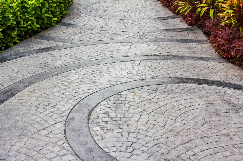 Stained Concrete Sidewalk Installation