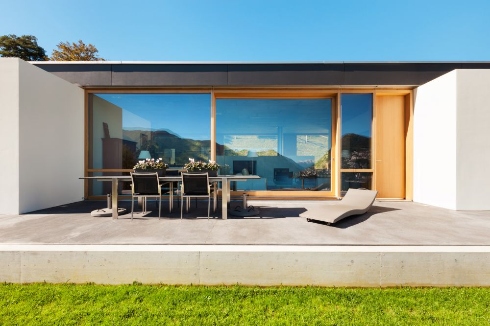 Colored Concrete Porch Installation